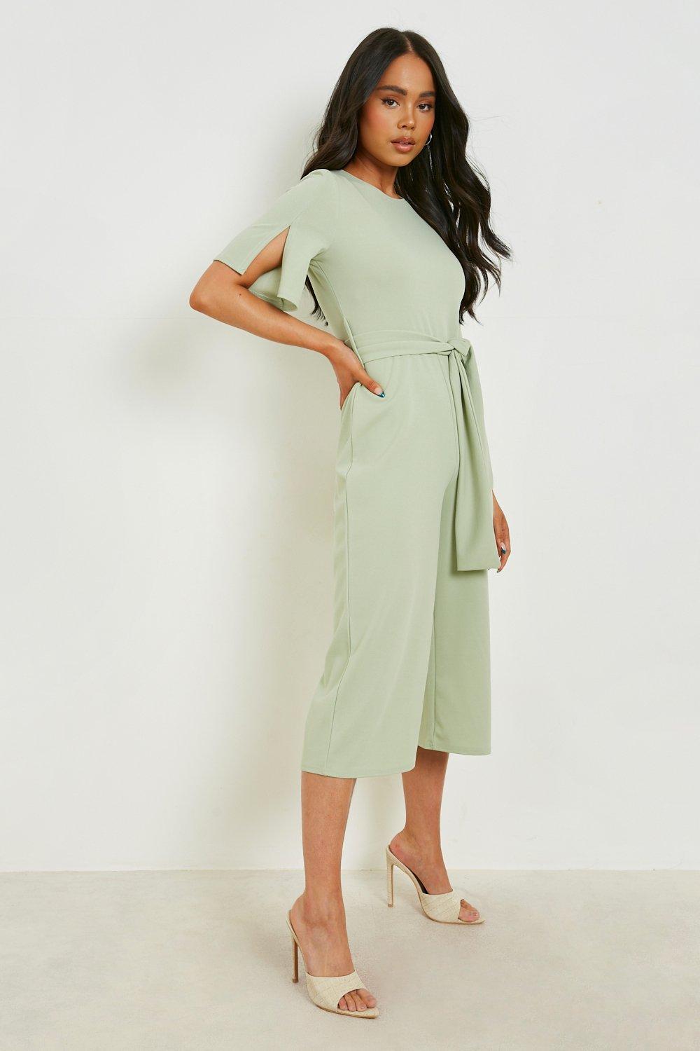 Belted sales culotte jumpsuit