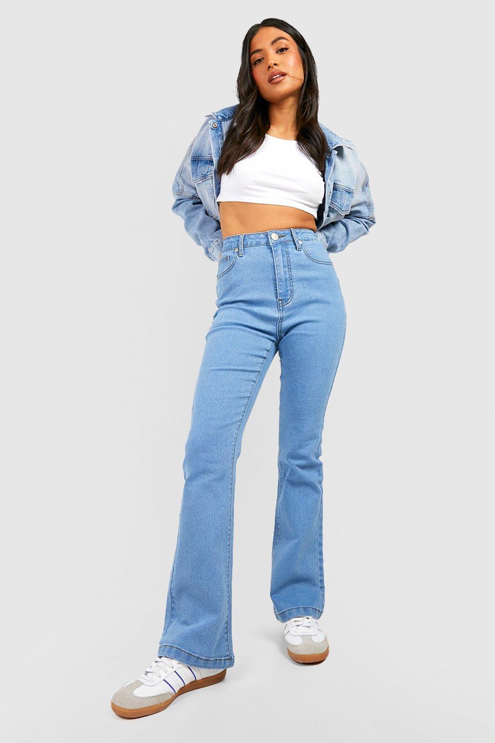 Short bell bottom on sale jeans