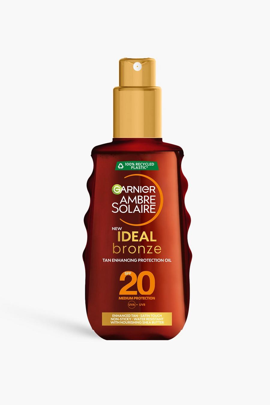 Garnier Ambre Solaire Ideal Bronze Protective Oil Sun Cream Spray SPF20, UVA & UVB Protection, 150ml 