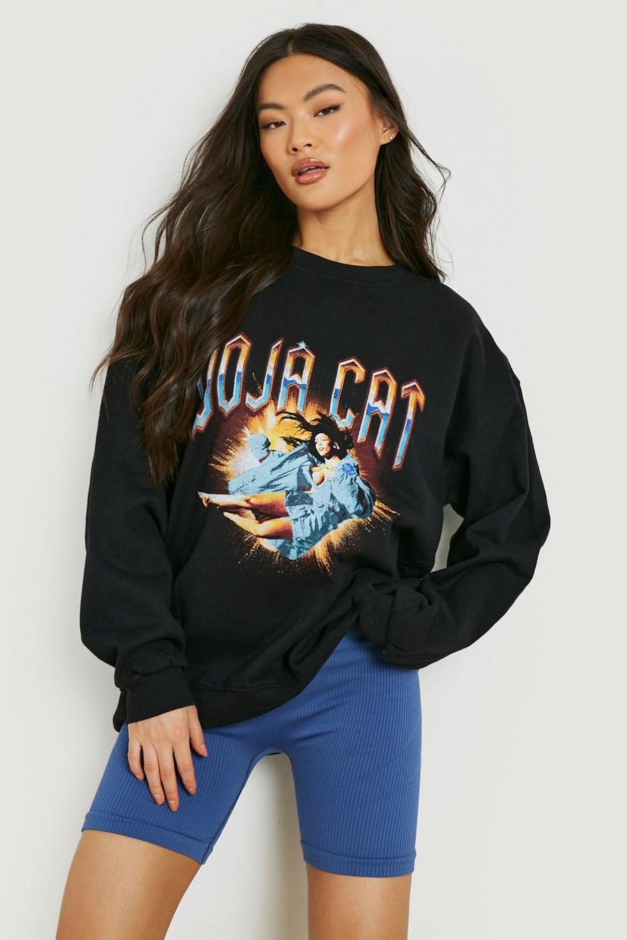 Black Doja Cat License Oversized Sweater  image number 1