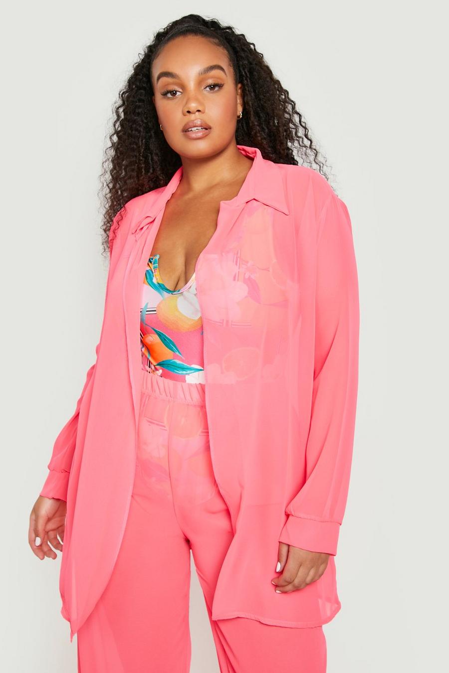 Neon-pink Plus Neon Beach Shirt