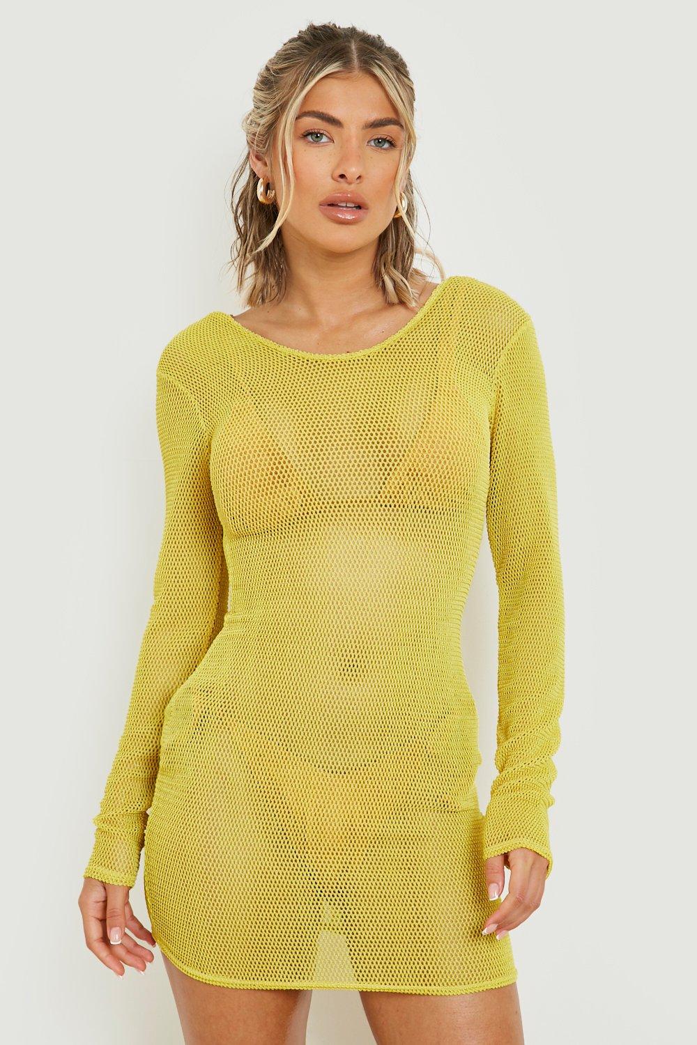 Boohoo store fishnet dress