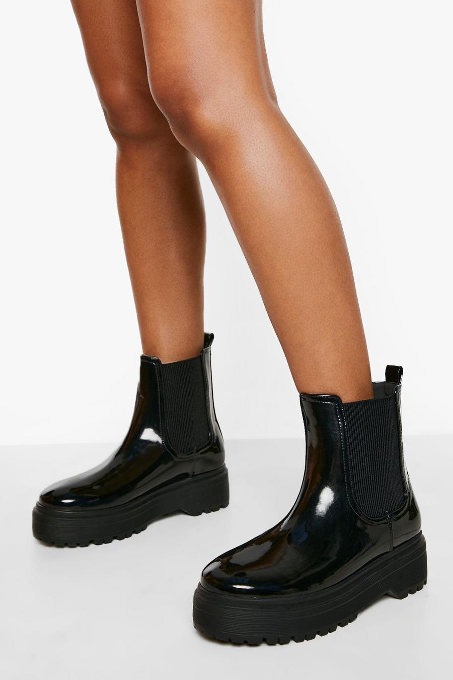 Black Wide Fit Chelsea Boots image number 1