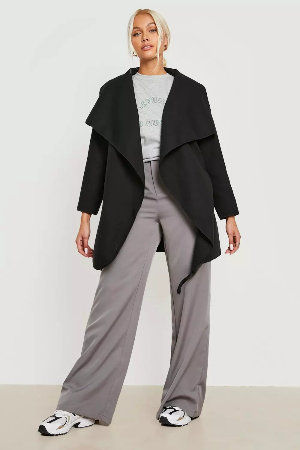 Belted waterfall jacket outlet