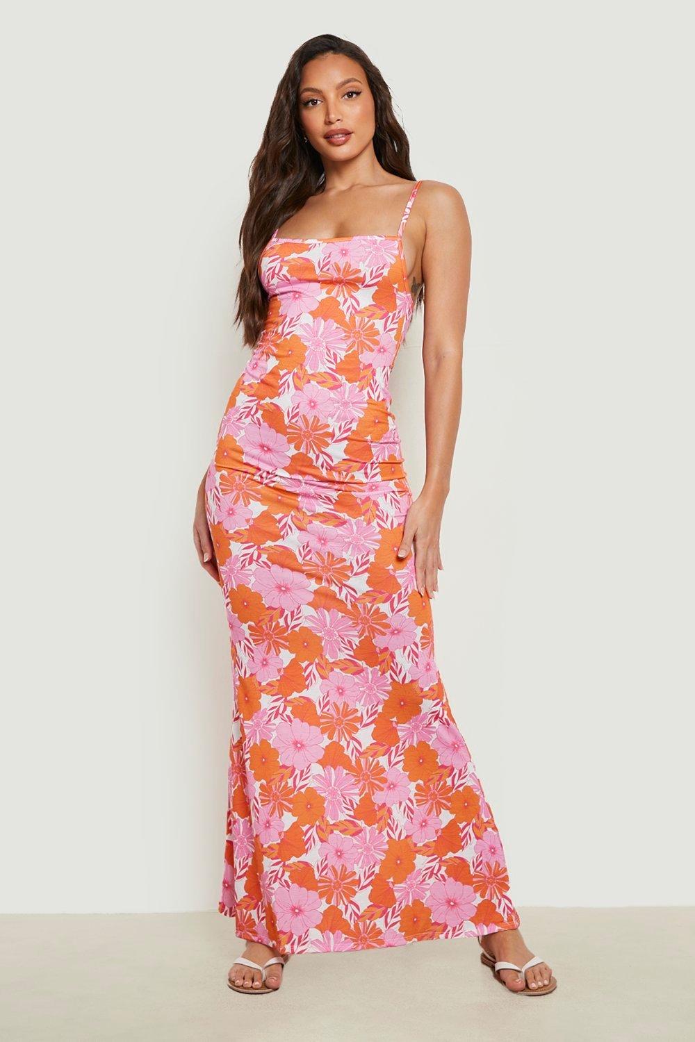 Tall Floral Jersey Maxi Dress boohoo NO