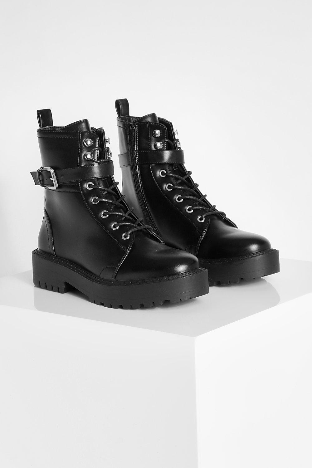 boohoo lace up hiker boots