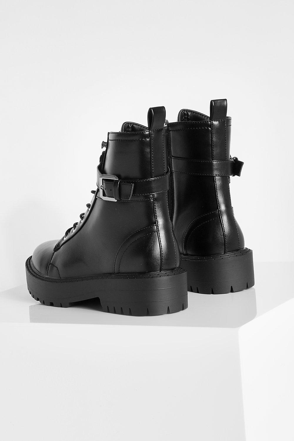 Boohoo lace up hot sale hiker boots