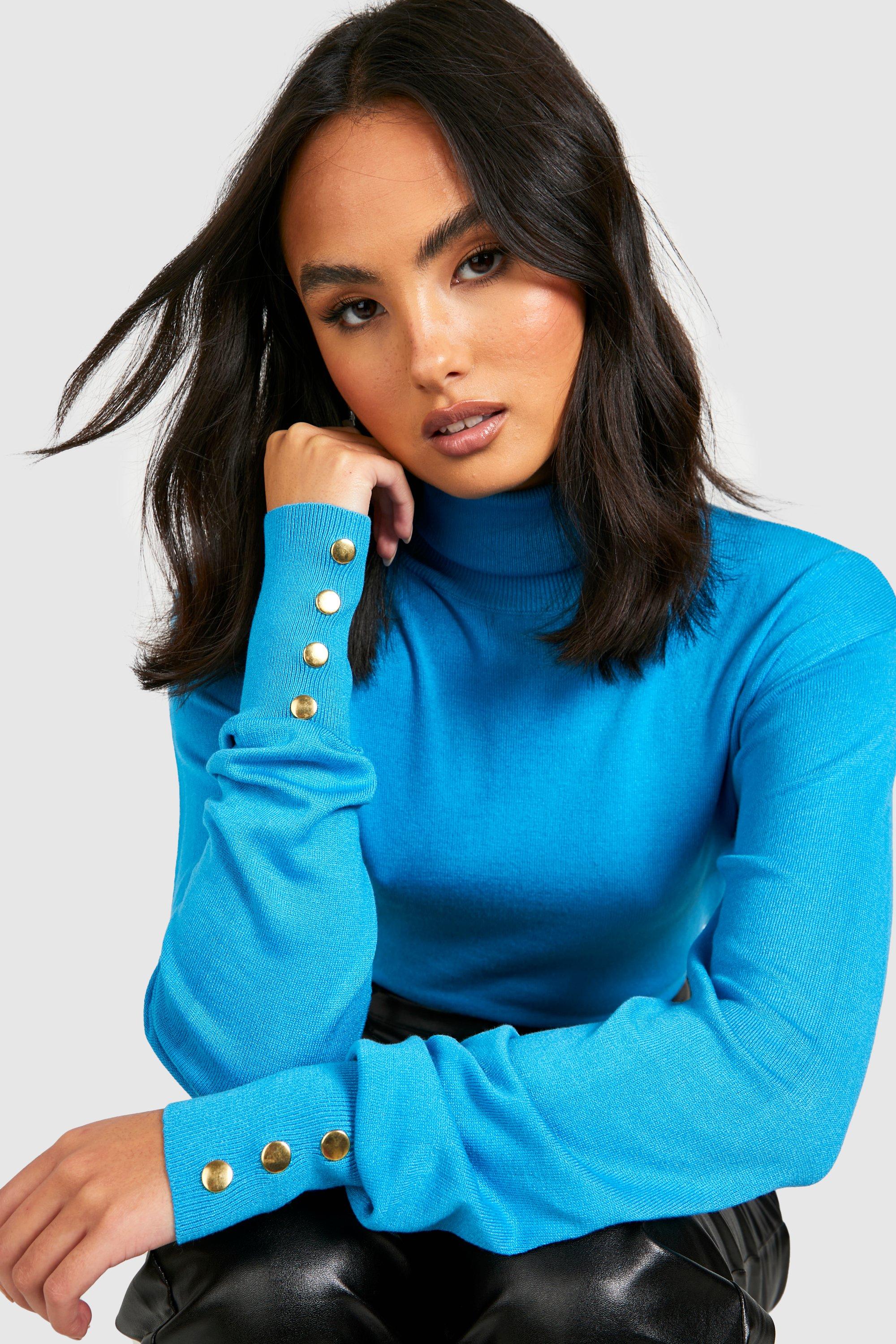 Fine Knit Turtleneck Sweater boohoo