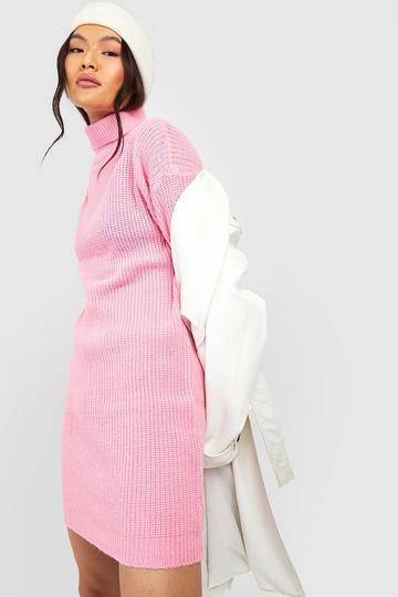 Turtleneck Oversized Sweater pink