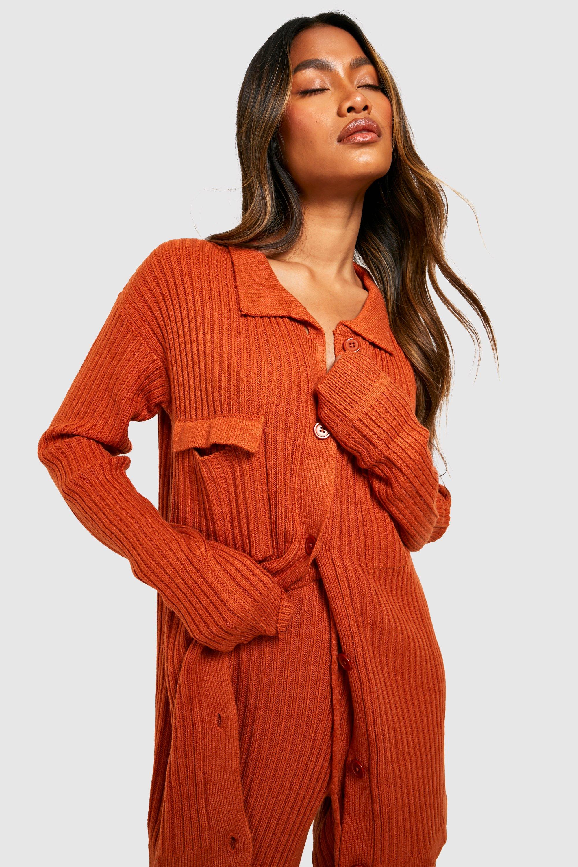 Women's Knitted Shirt & Wide Leg Trouser Co-ord | Boohoo UK