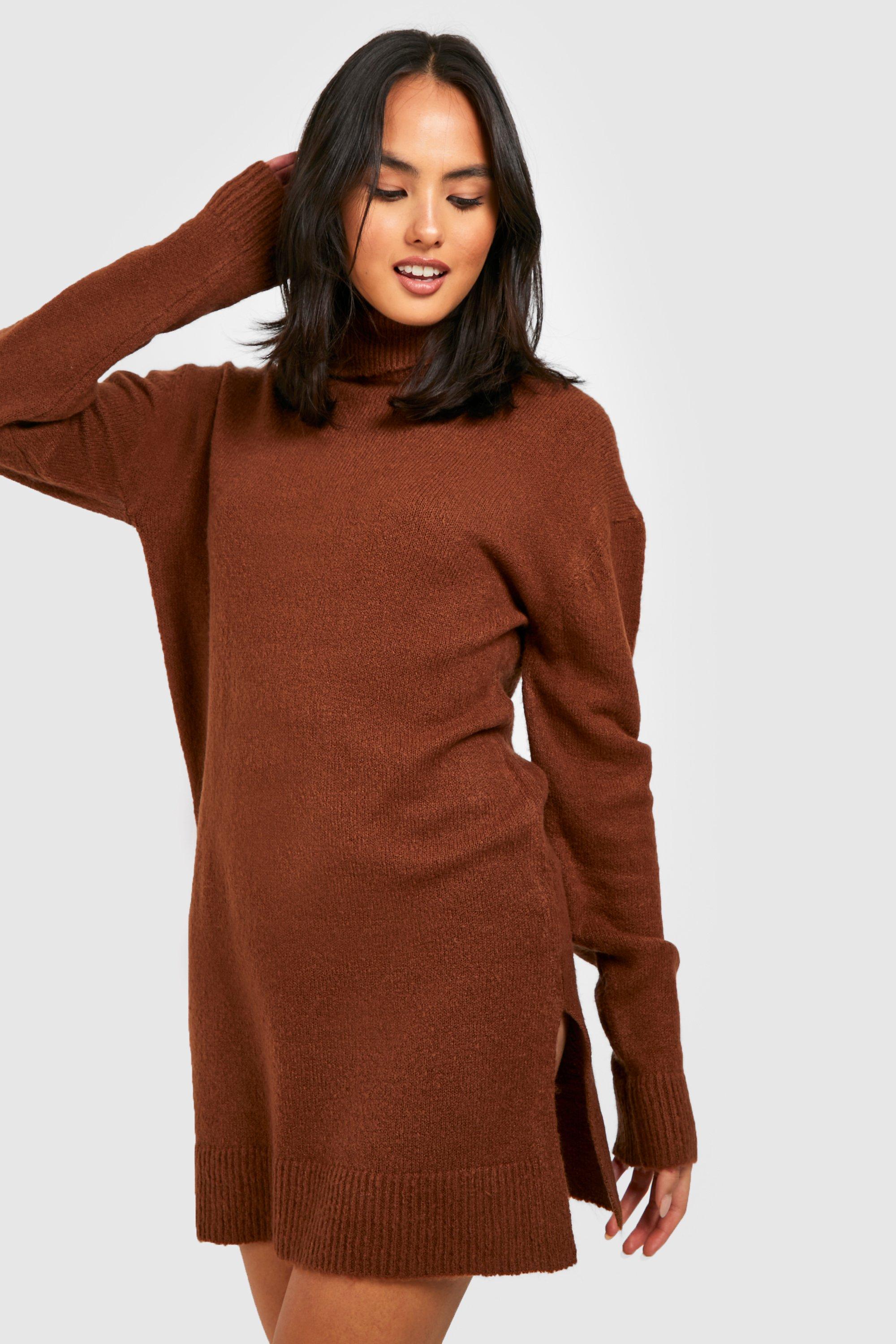 Turtleneck Oversized Sweater Dress