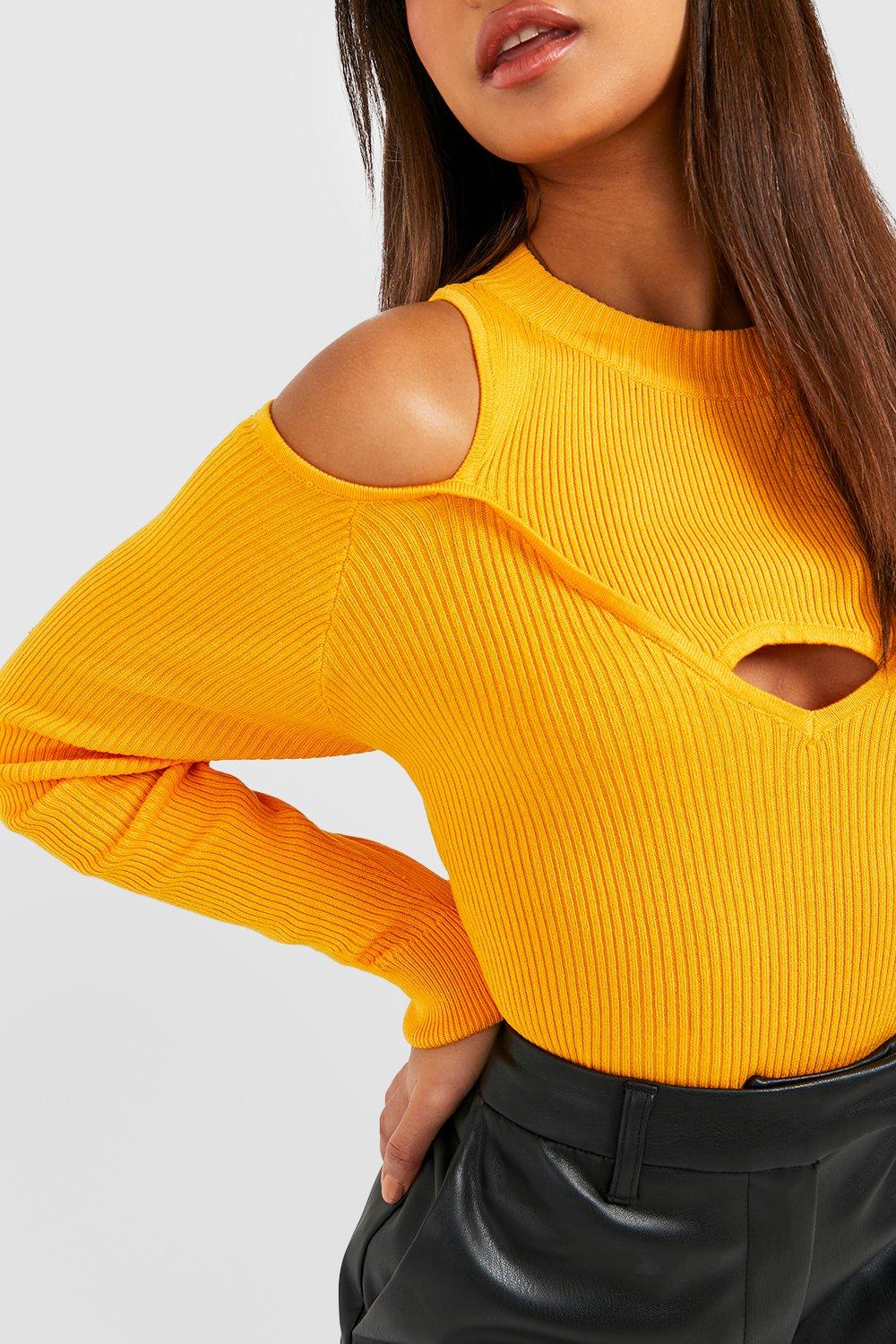 Boohoo mustard clearance jumper