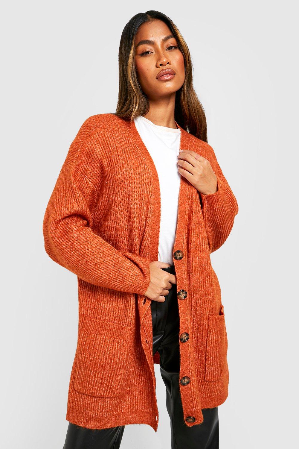 Ladies hotsell rust cardigan