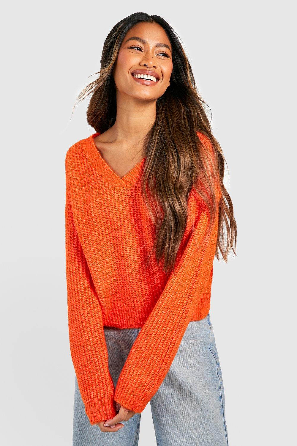 Soft Fisherman Knit V Neck Sweater