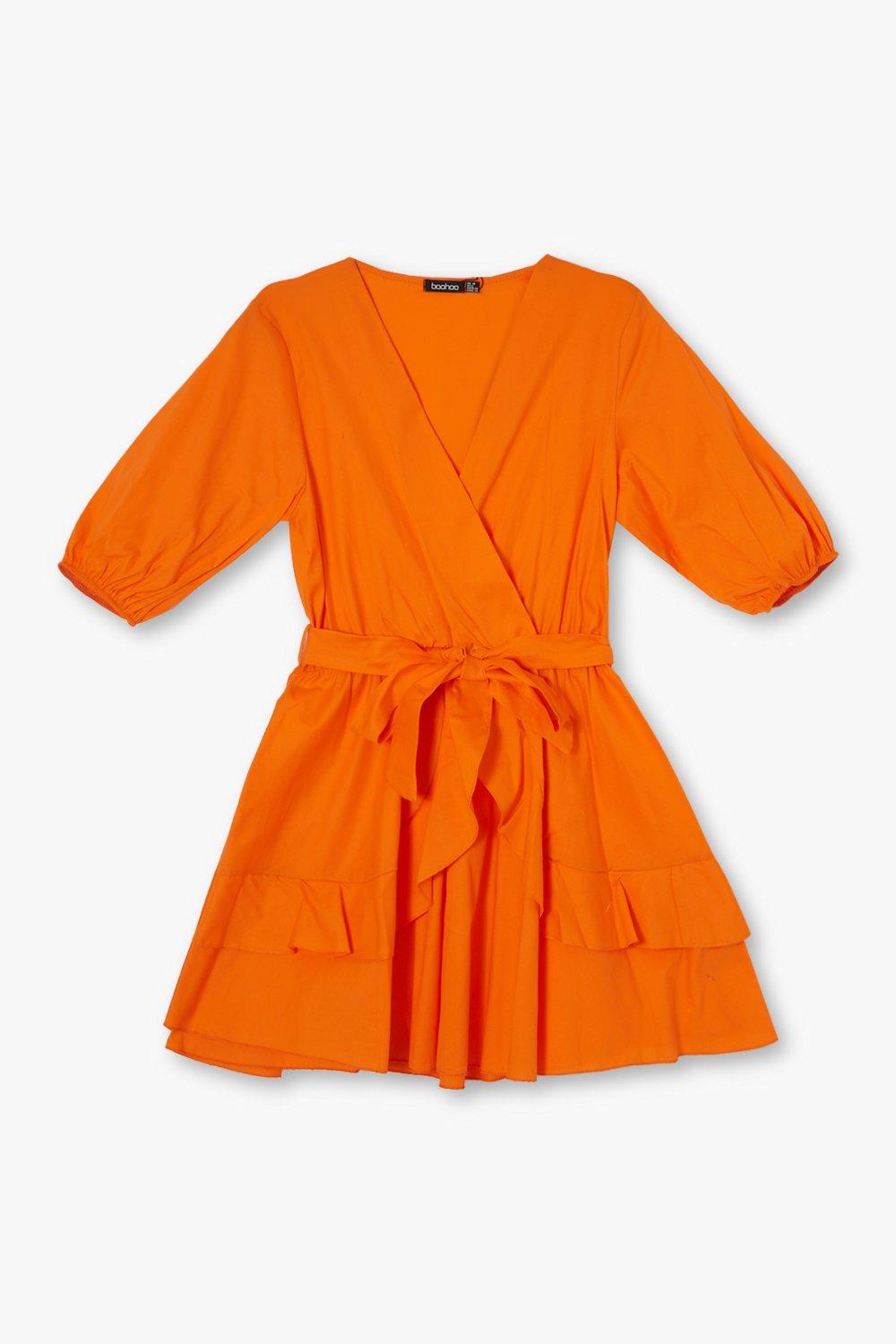 Boohoo discount robe orange