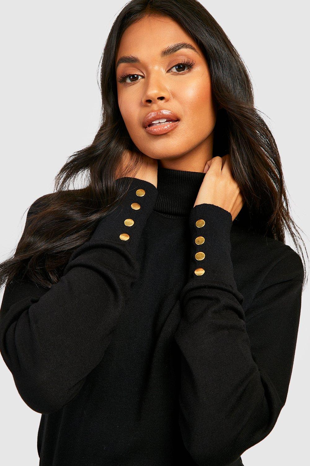 Gold roll hot sale neck jumper