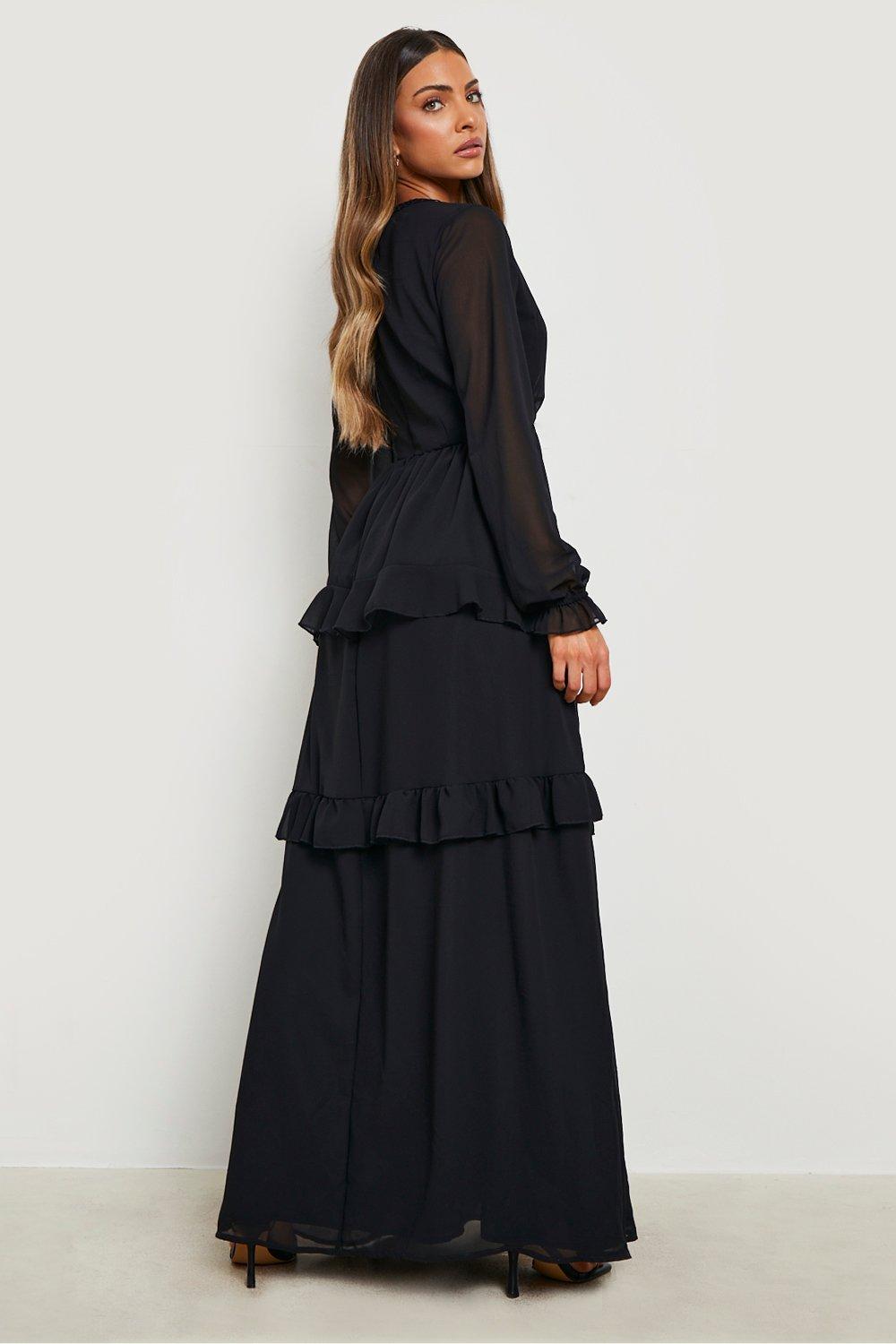 Long sleeve hot sale tiered dress