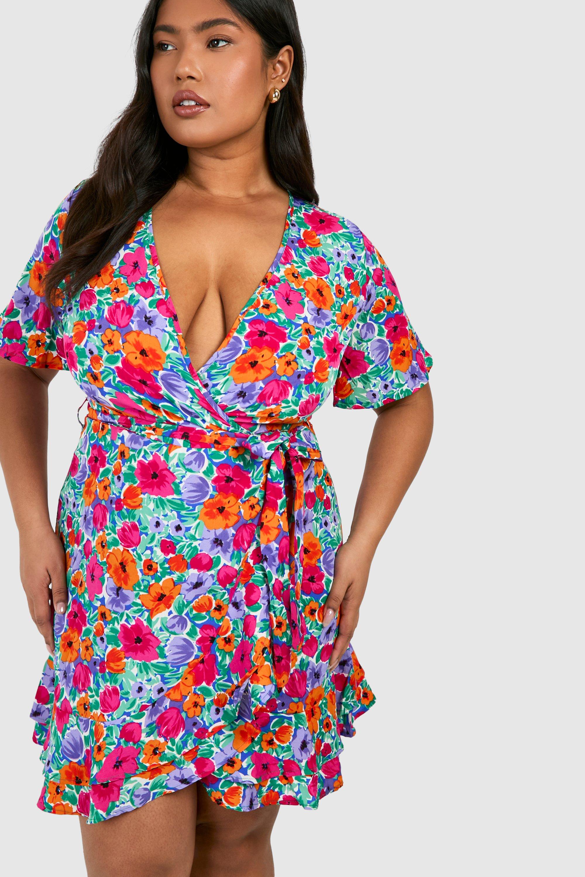 Boohoo floral hot sale tea dress