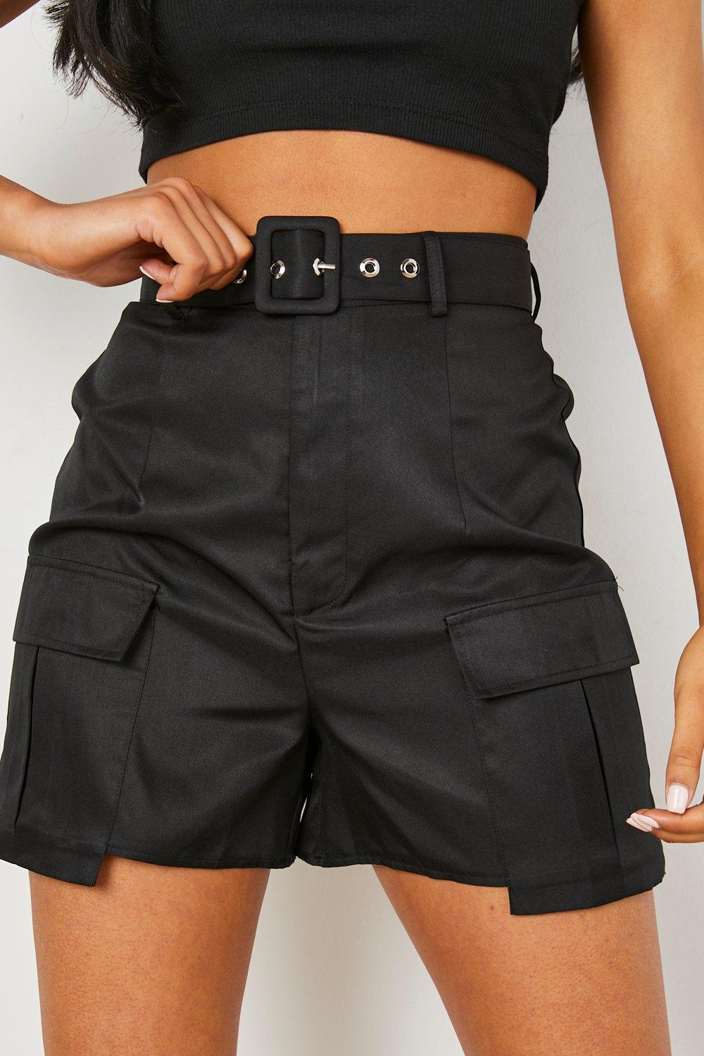 Black cargo 2025 shorts womens