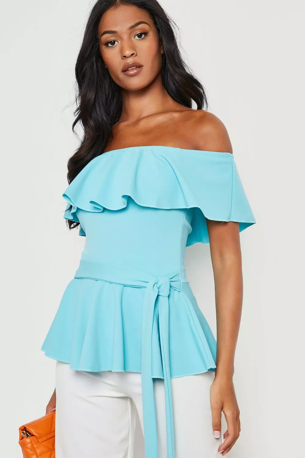 Aqua off the store shoulder top