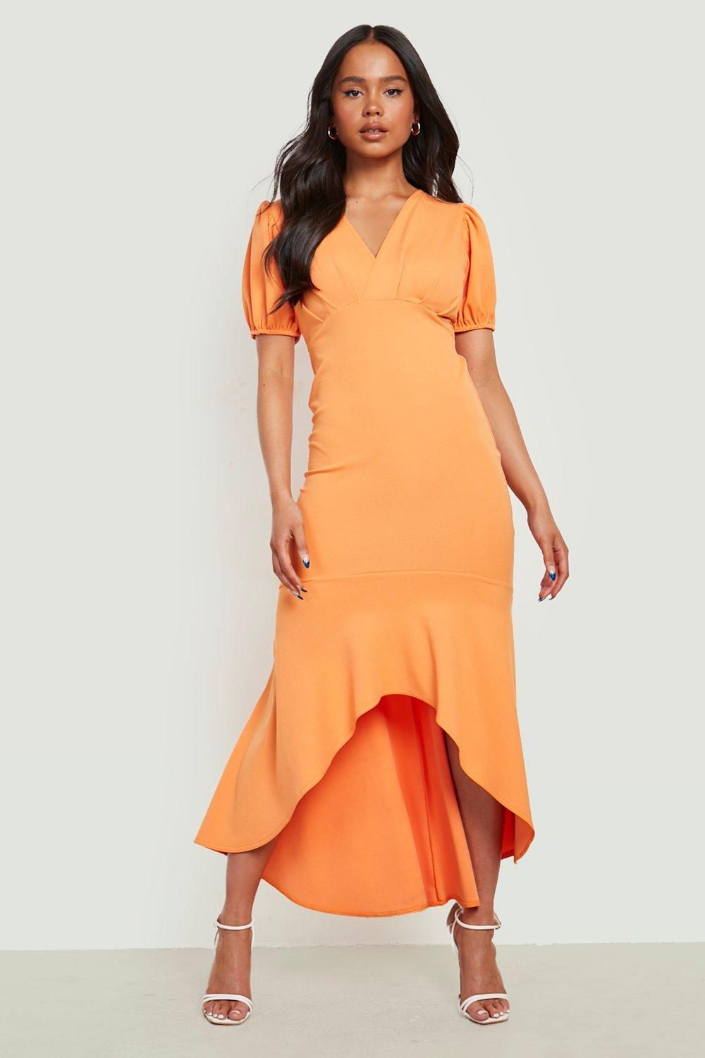 Boohoo sale orange dress