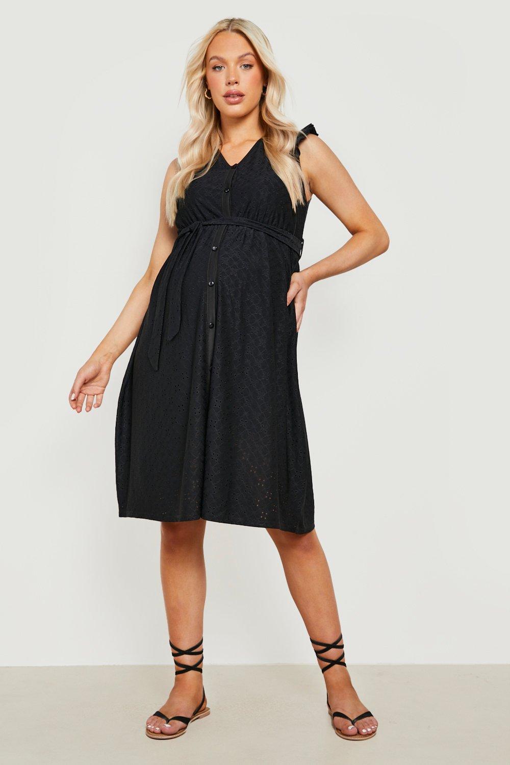 Black maternity work on sale dress