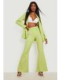 Lime green Fit & Flare Tailored Trousers 