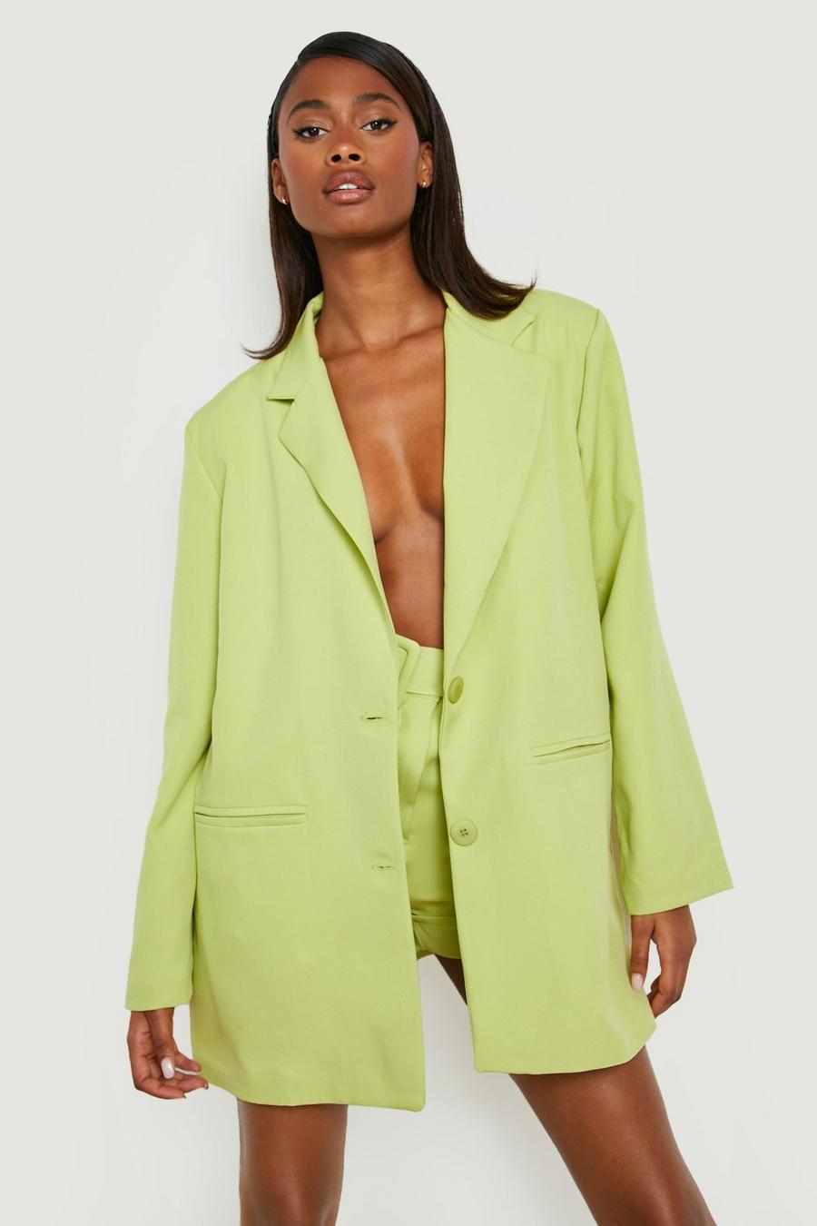 Lime green Relaxed Fit Tailored Blazer