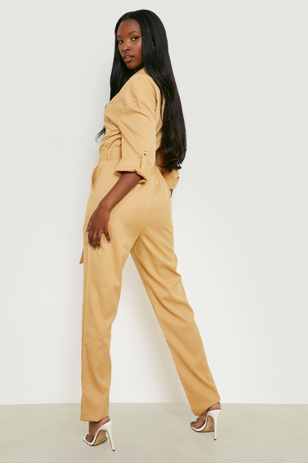 Mustard utility cheap jumpsuit