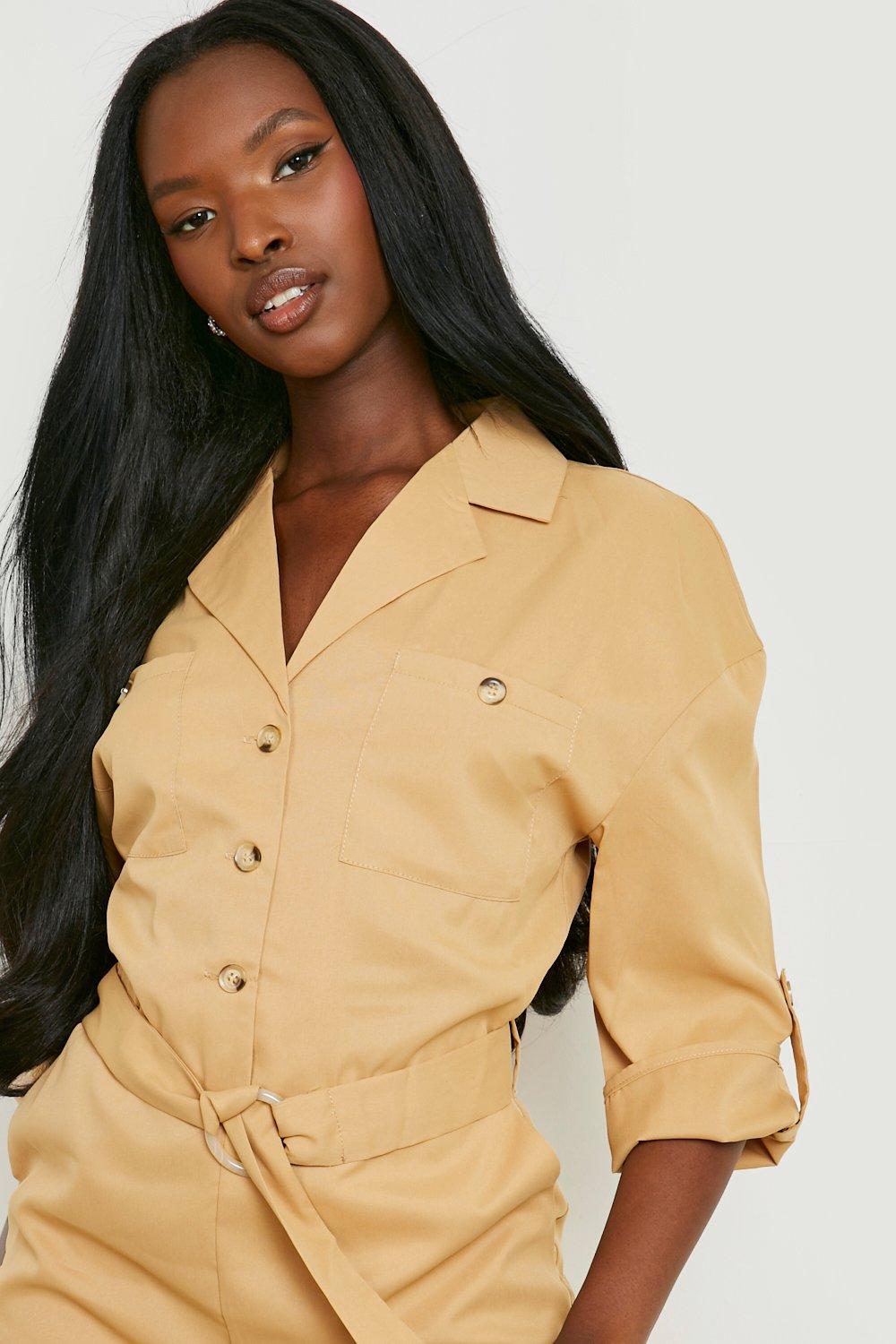 Utility jumpsuit hot sale boohoo