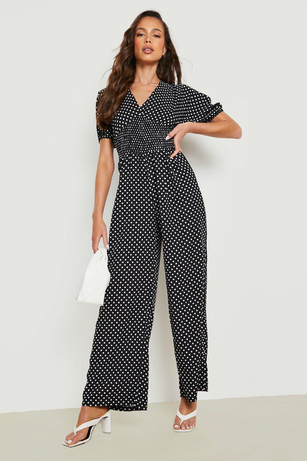 Boohoo 2024 spotty jumpsuit