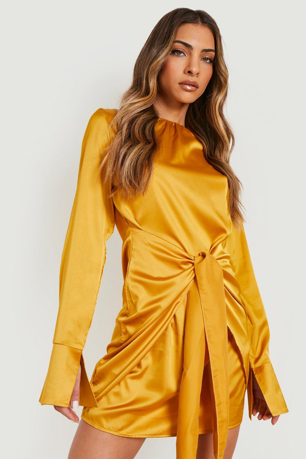 Mustard shift dress sales uk