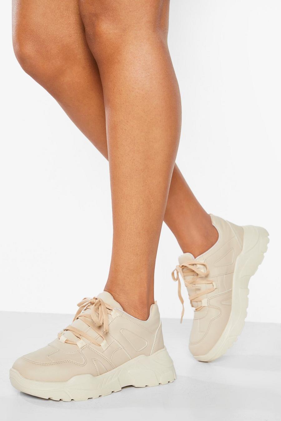 Sand beige Chunky Panel Detail Trainer