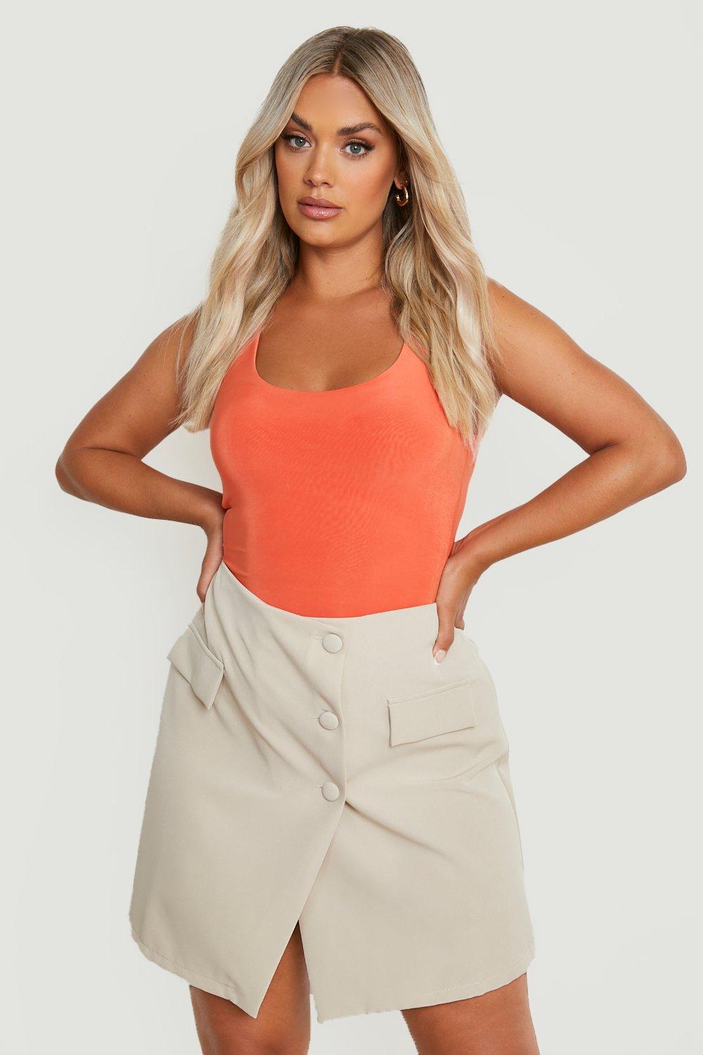 Khaki shop skirt boohoo