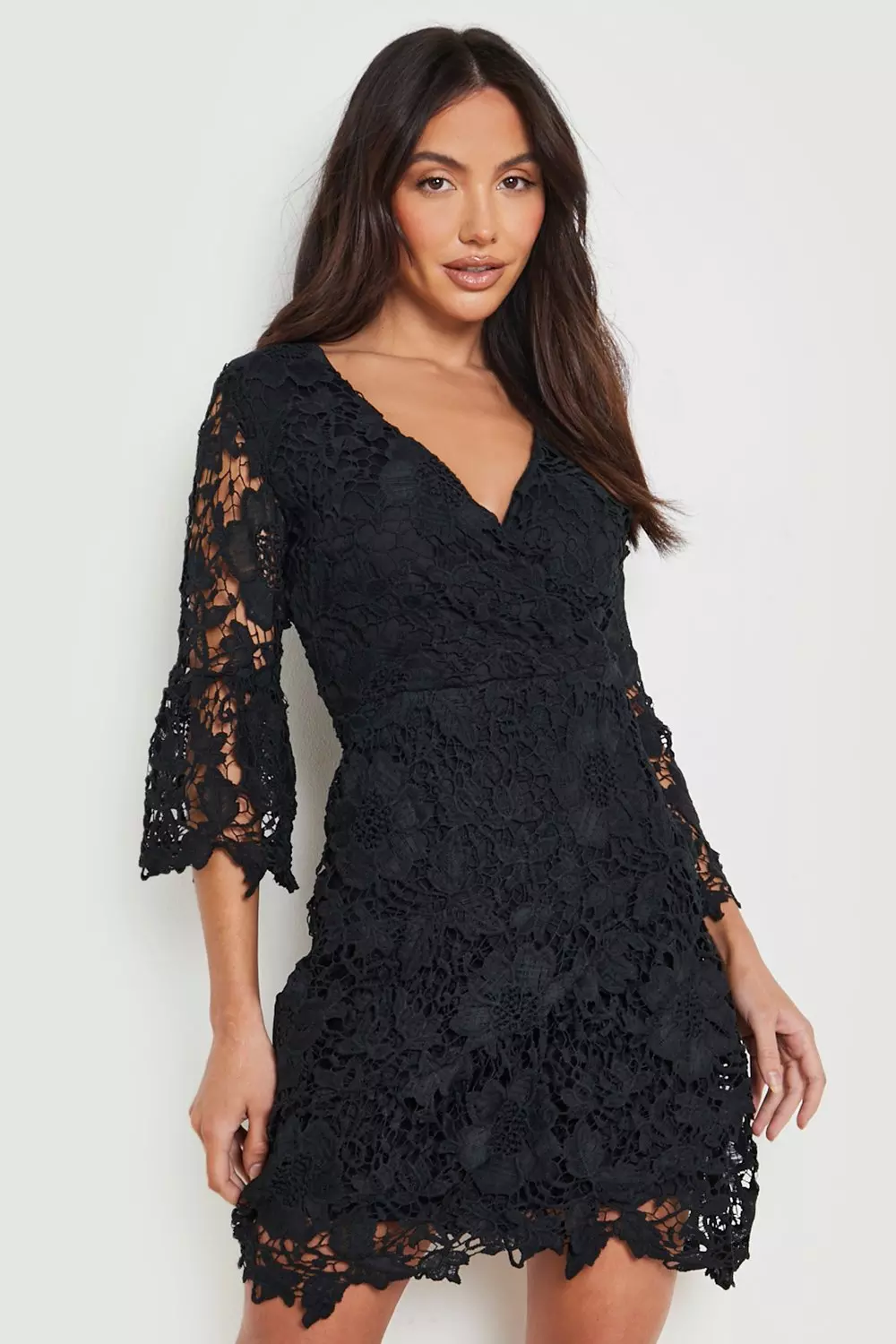 Crochet hotsell wrap dress