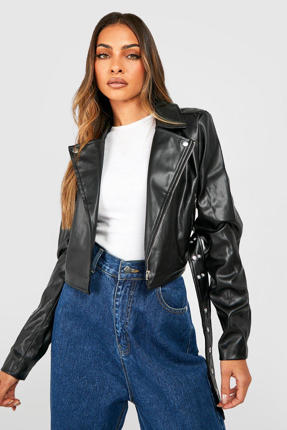 Pu shop cropped jacket