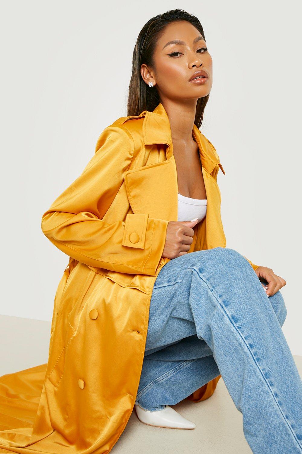 Boohoo yellow raincoat online