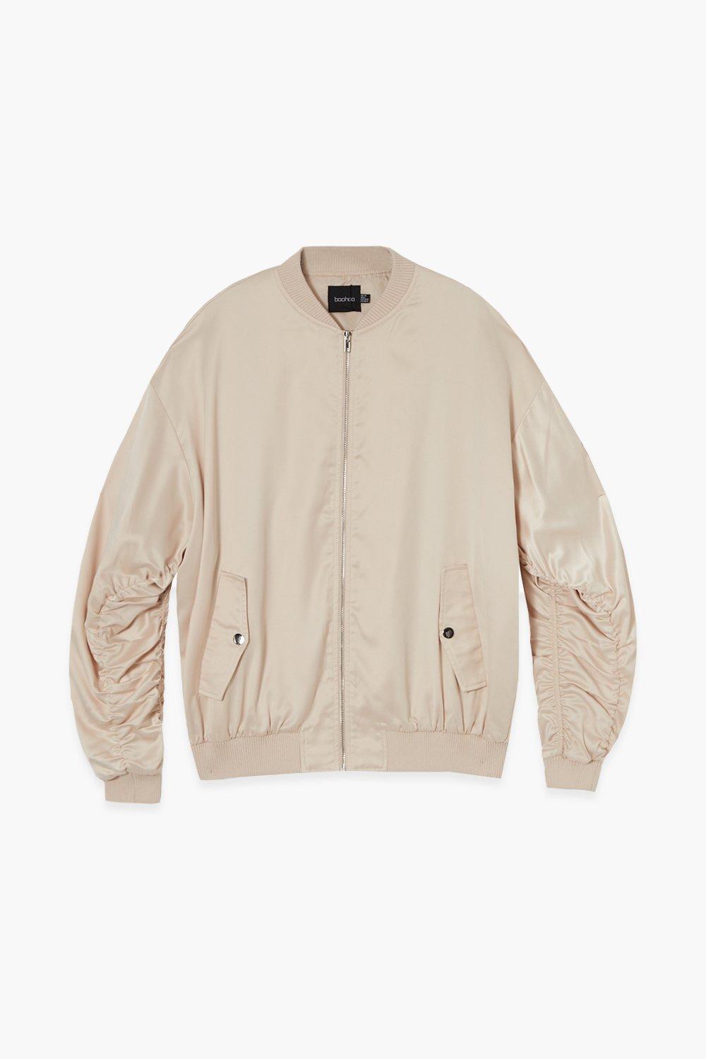 Megan Fox Premium Oversized Satin Bomber Jacket - Up to Size