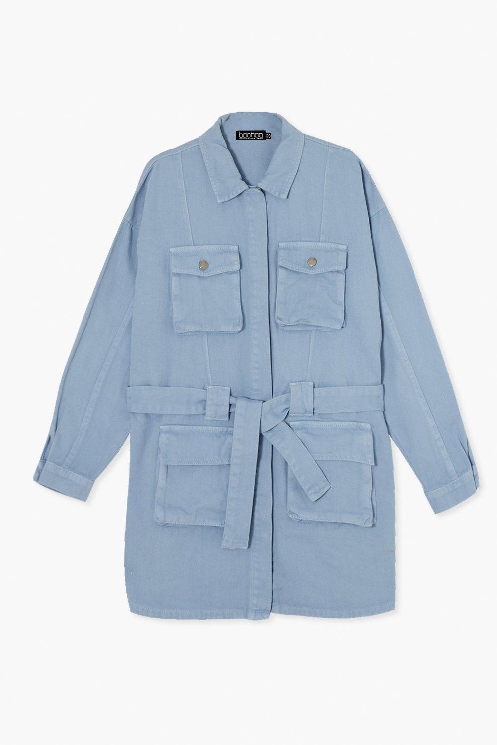 Boohoo denim hot sale utility jacket