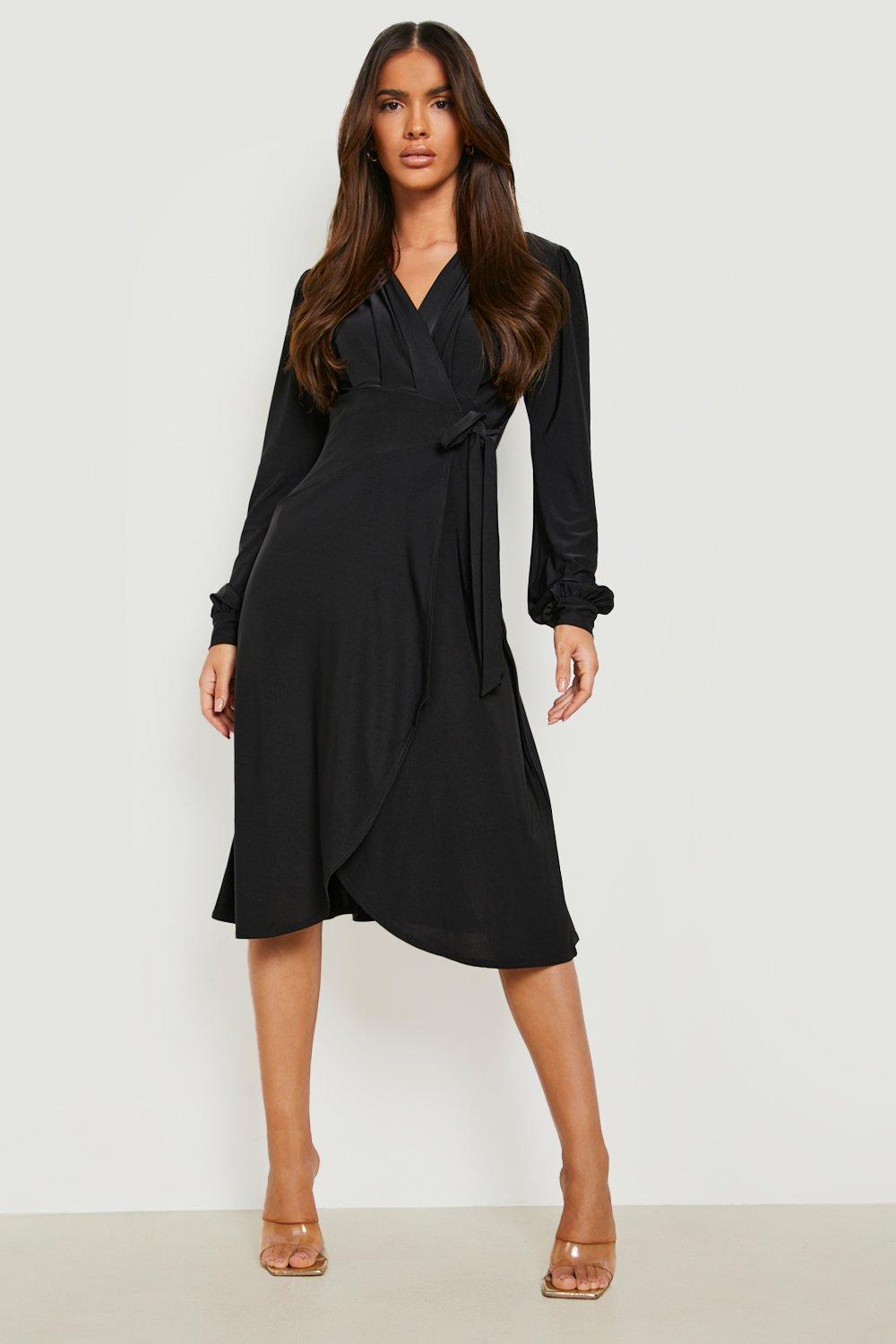 Boohoo slinky shop midi dress