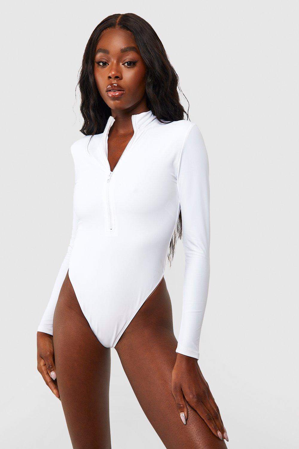 Zip-Up Midi Swim Top