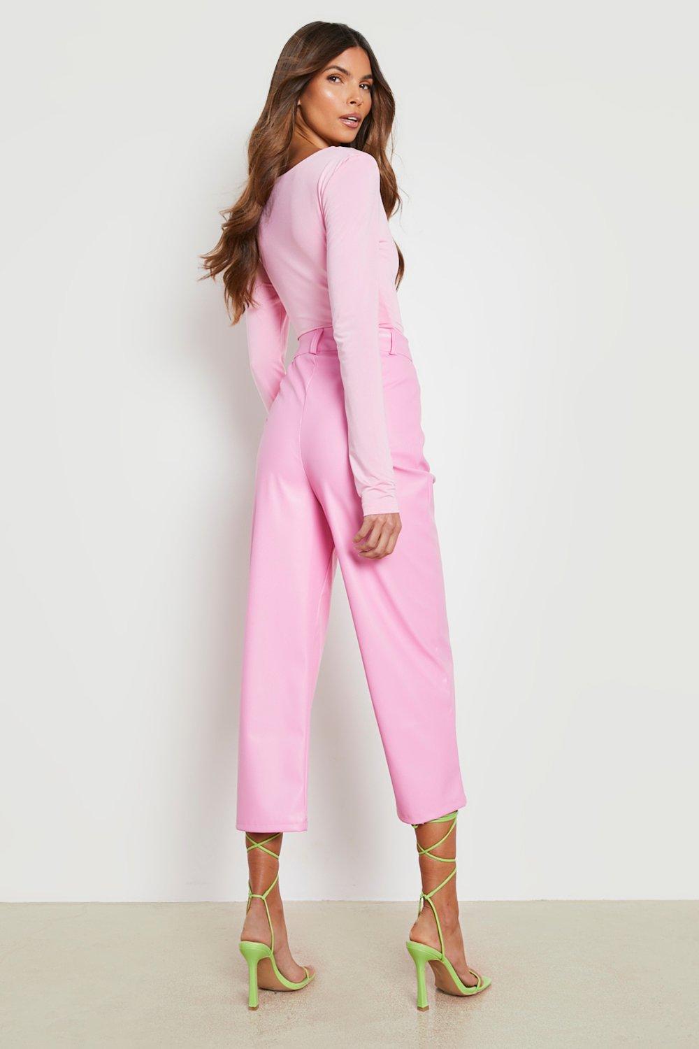 boohoo pink boiler suit