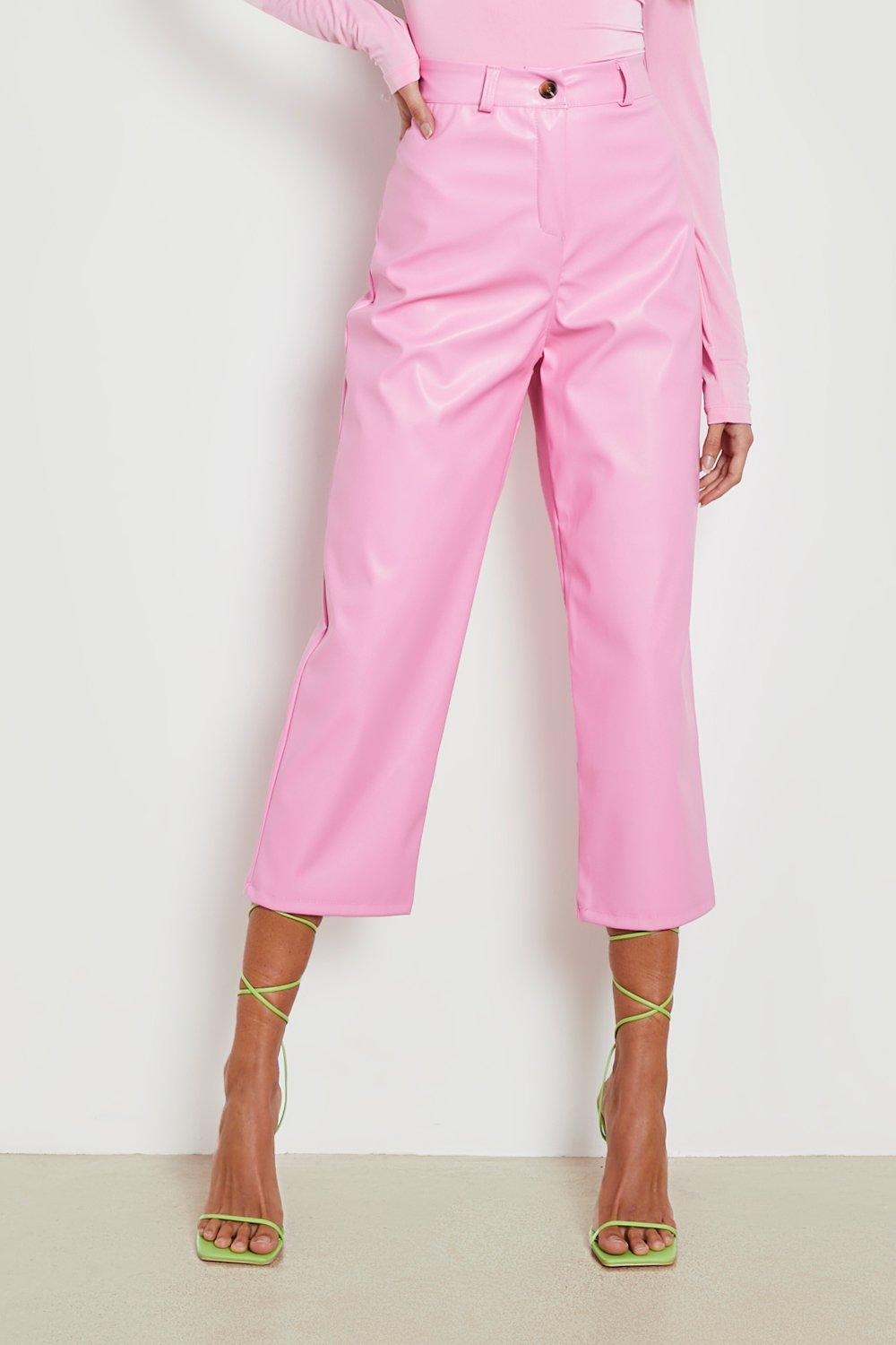 Petite Metallic Straight Leg Pants