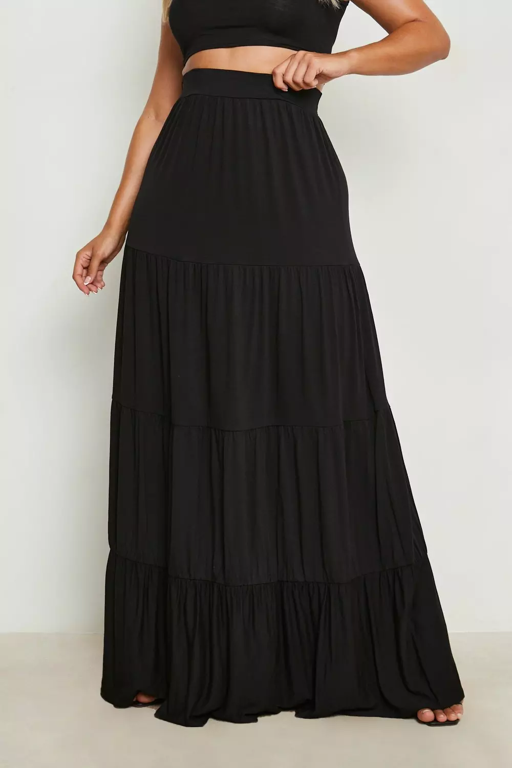 Jersey clearance layered skirt