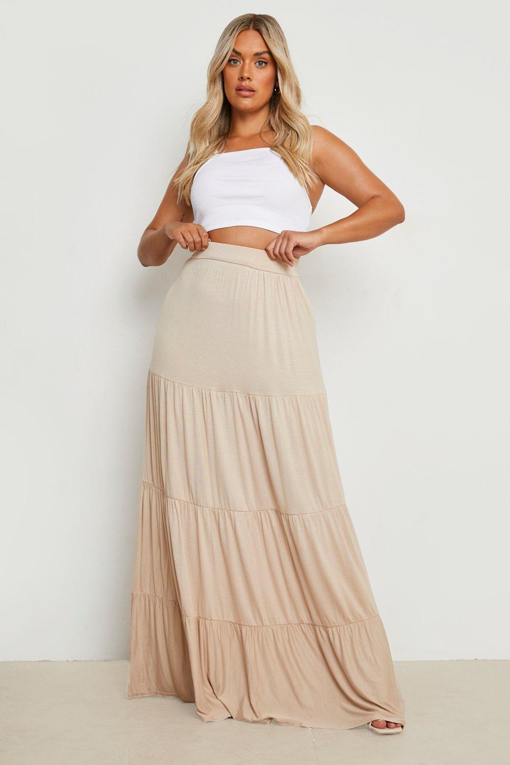 Yours Curve Women's Maxi Jersey Skirt