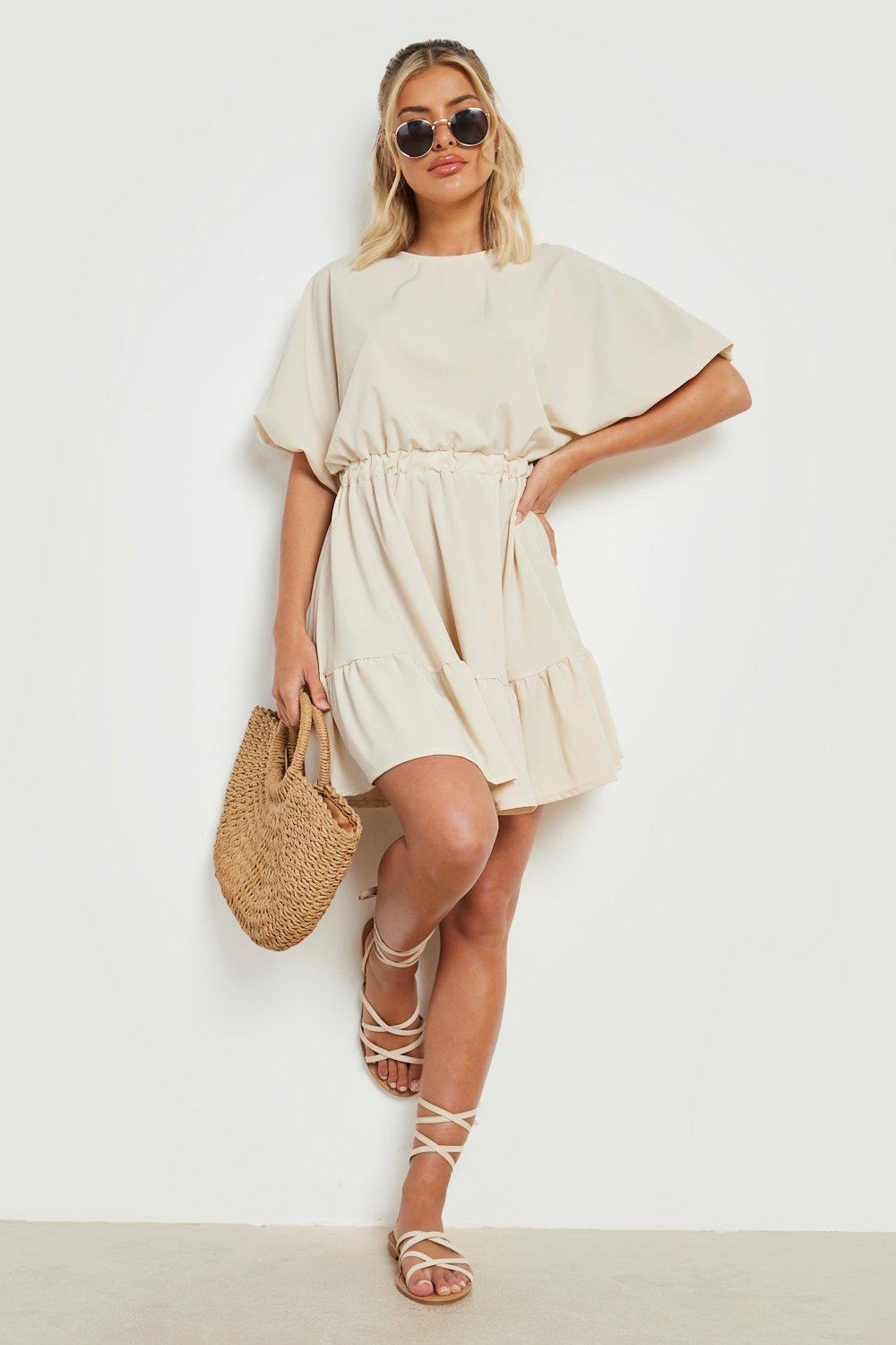 Uo suddenly spring outlet linen ruffle tie dress