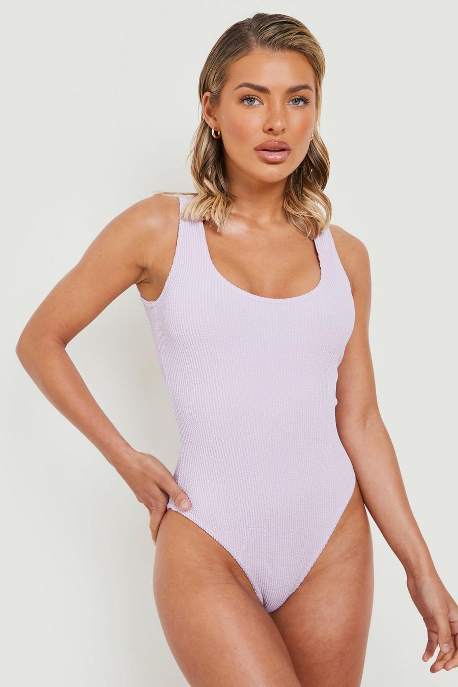 Lilac Crinkle Scoop Swimsuit image number 1