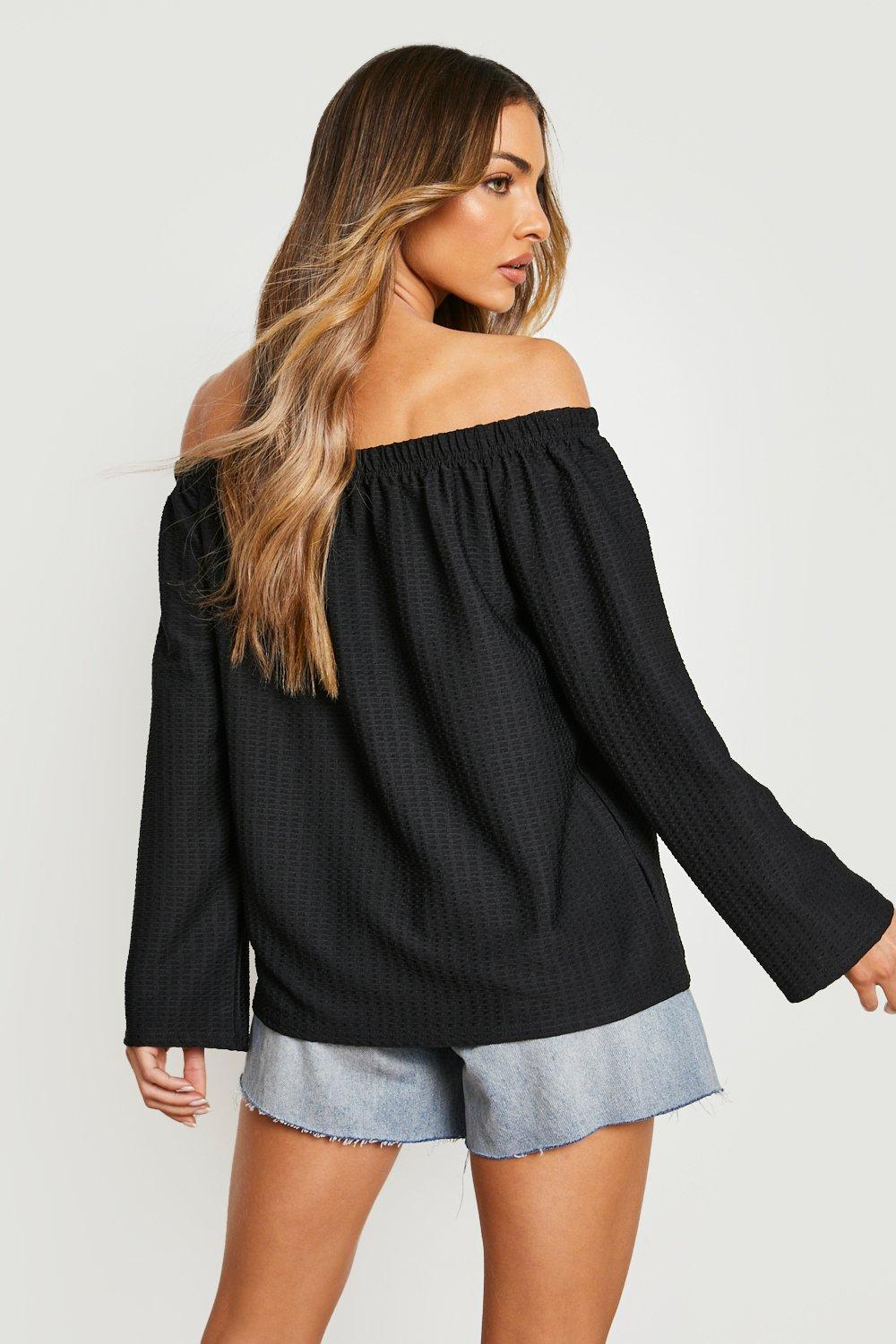 Off Shoulder Crinkle Top - 030723 