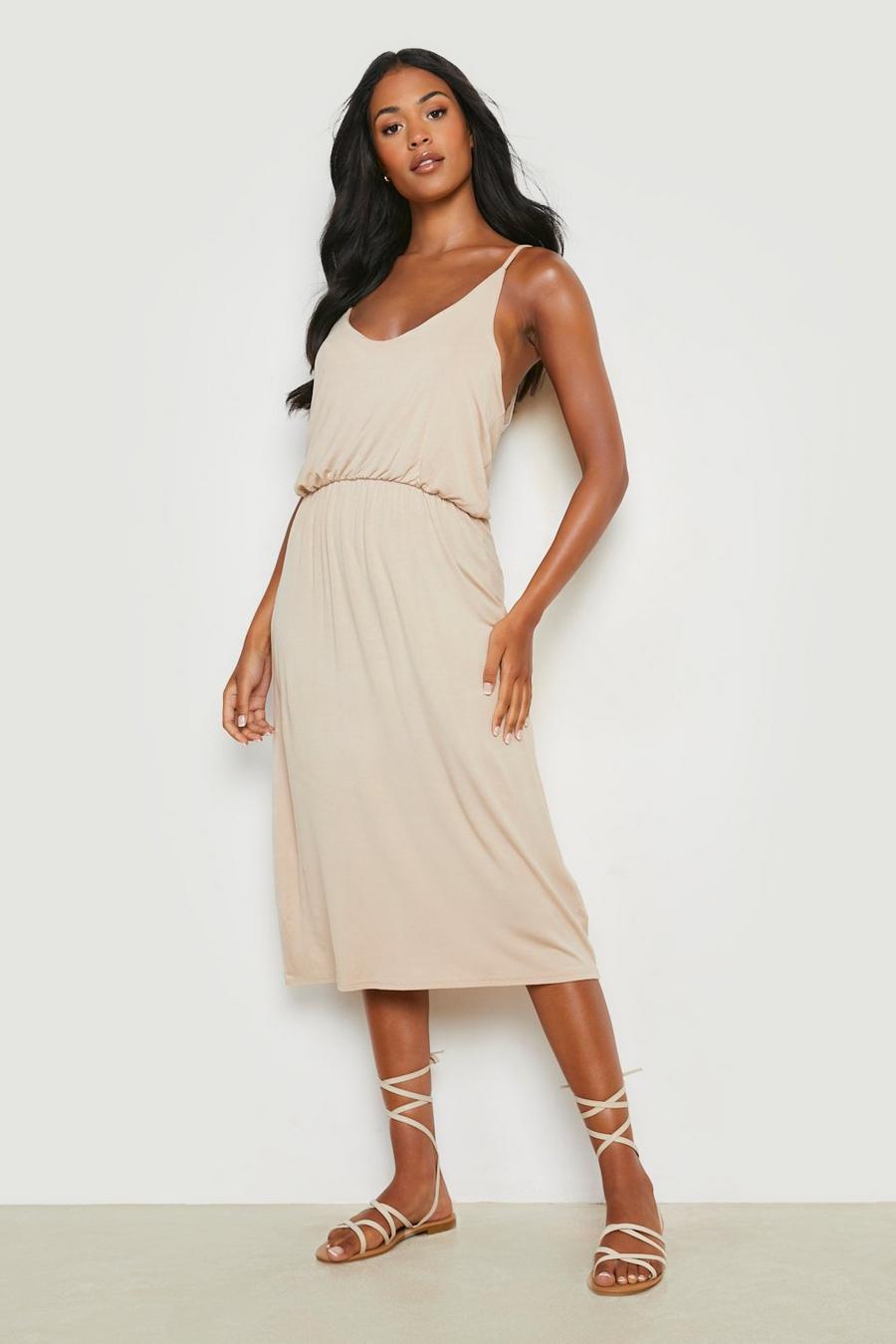 Stone Tall Strappy Skater Dress image number 1