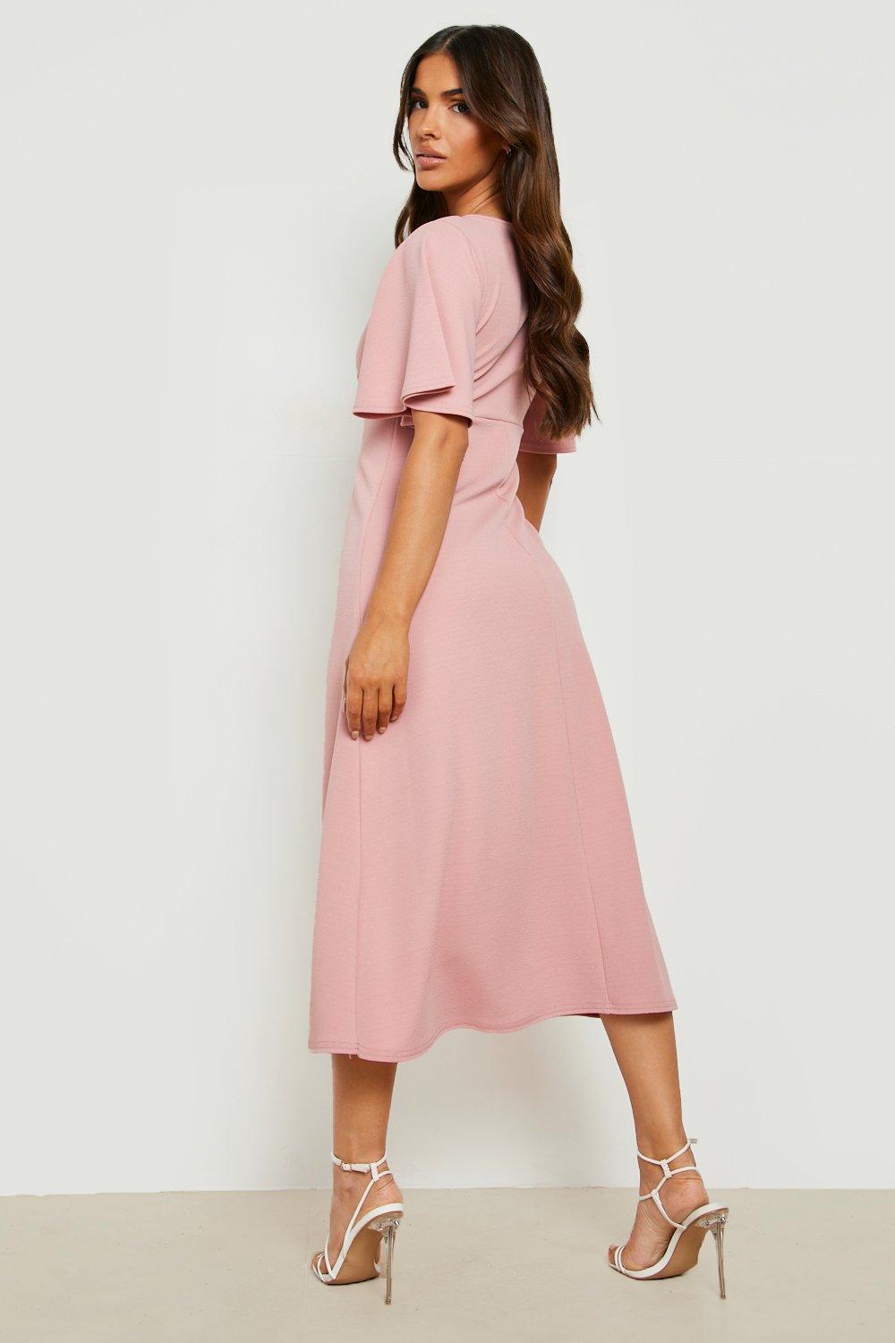 Angel Sleeve Occasion Midaxi Dress | boohoo UK